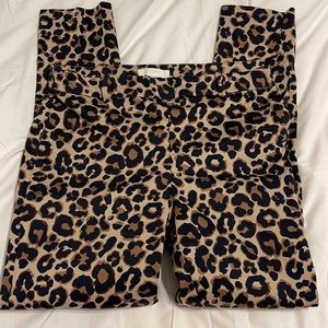 H&M leopard print skinny pants